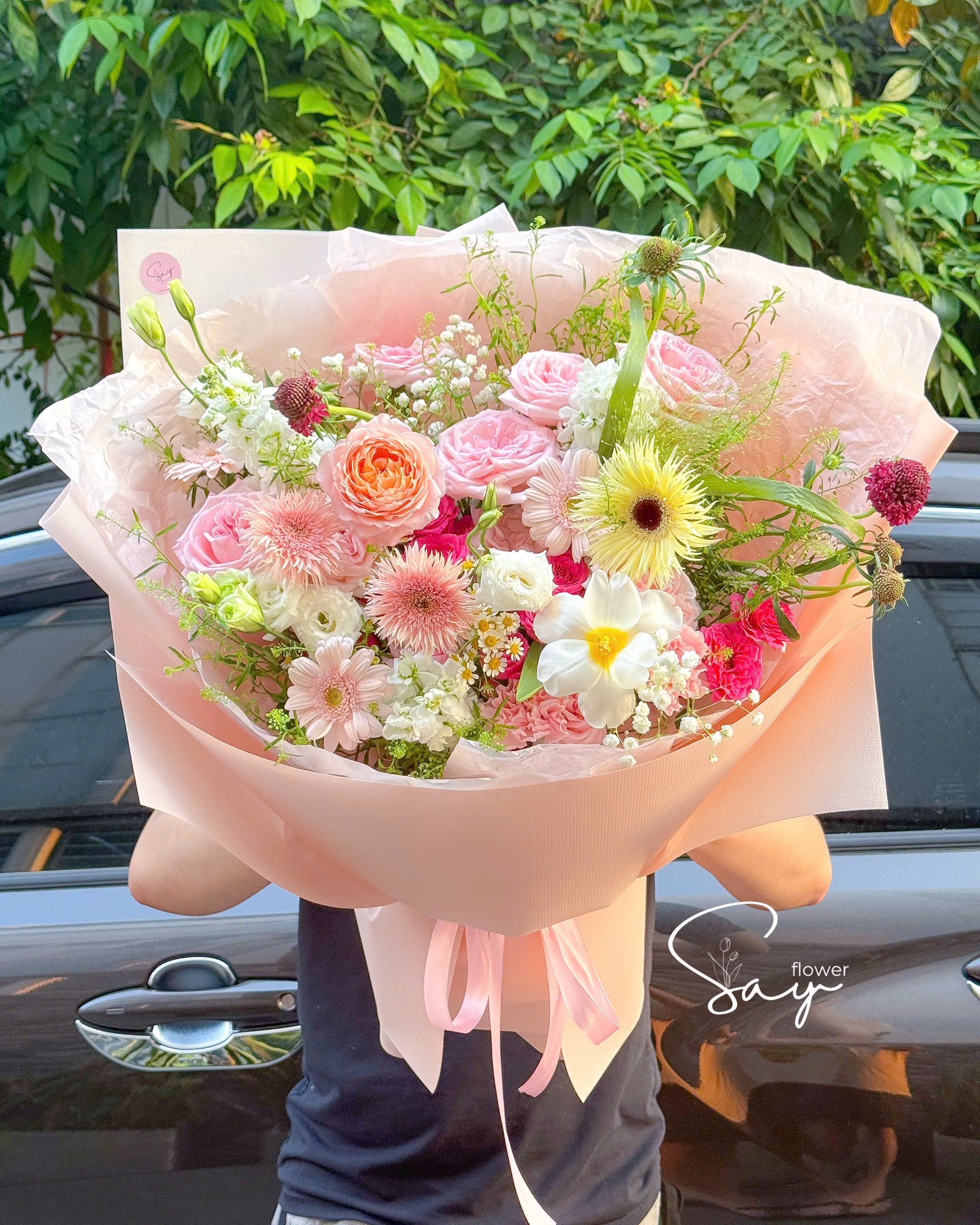 Bó mix tone hồng 2