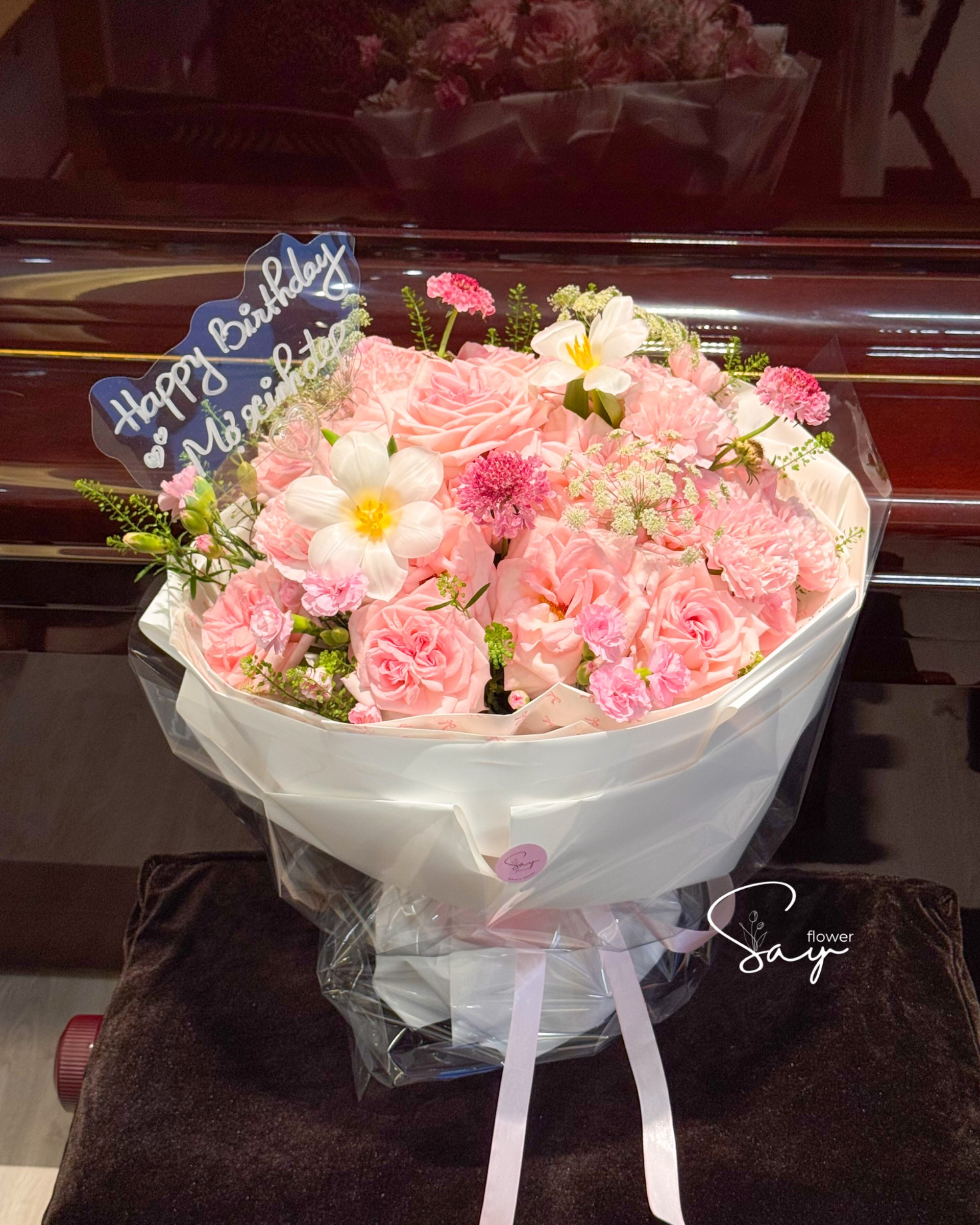 Bó Tròn ohara 2 Tulip xinh 2