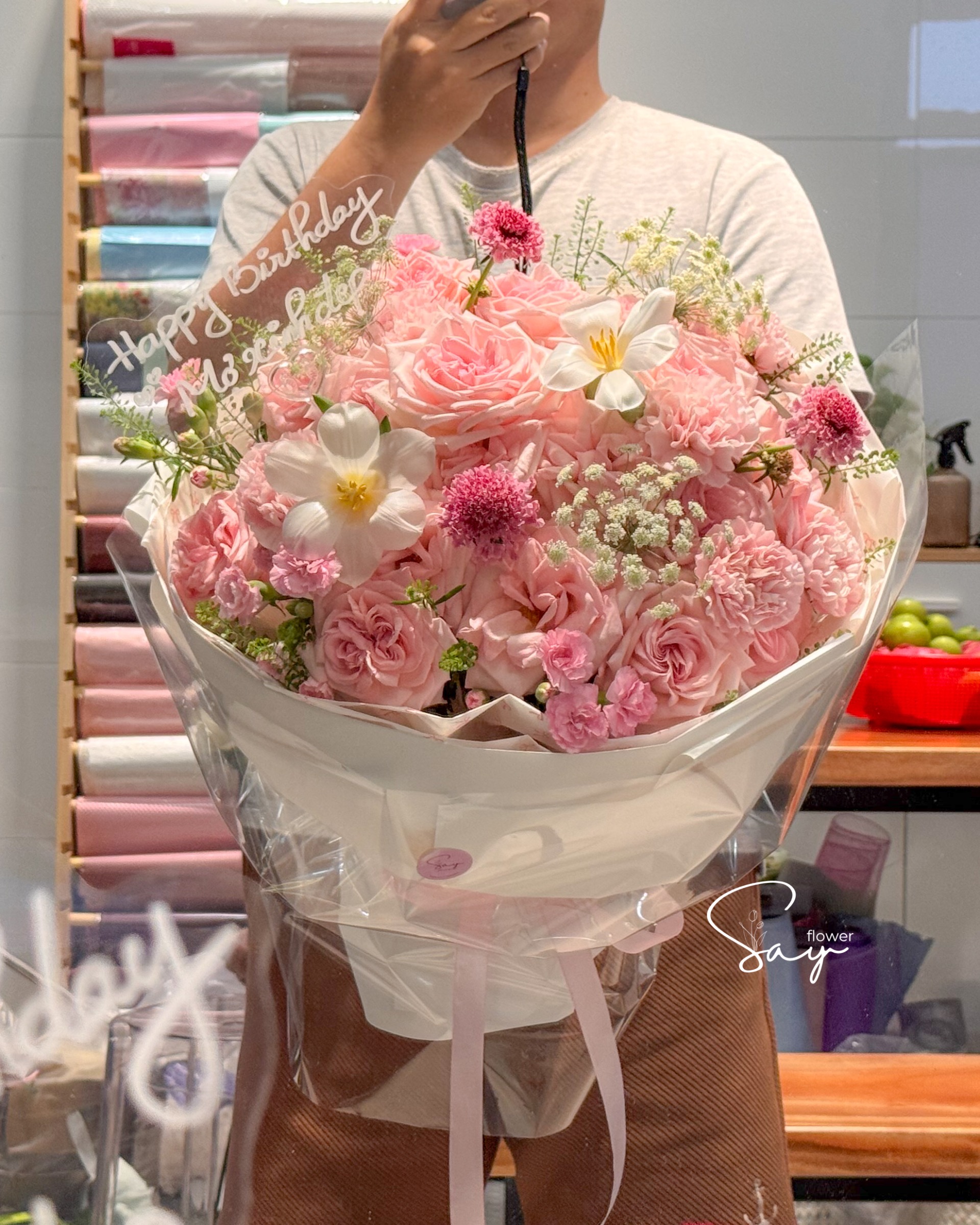 Bó Tròn ohara 2 Tulip xinh